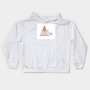 Rose gold triangle glamour Kids Hoodie